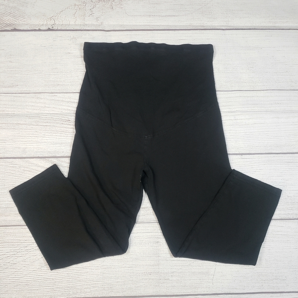 Times Maternity, High Waisted, Compression, Black Leggings, Size Medium